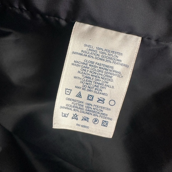 Lands End Black Down Puffer Coat M - Picture 8 of 8